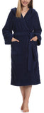 1 x RAW Customer Returns Ladeheid women s terry cloth bathrobe made of 100 cotton LA40-102 dark blue D12 weight 450 , XL  - RRP €39.99