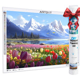 1 x RAW Customer Returns ARTDOT 5D Diamond Painting Complete Kit, Tulips Diamond Painting with License for Wall Paper Decoration and Gifts 50 x70 cm  - RRP €23.59