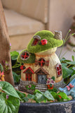 1 x RAW Customer Returns TERESA S COLLECTIONS Resin Fairy House Mushroom Garden Decoration with Solar Lamp Gifts for Girls Mom Lawn Balcony 19.5cm - RRP €26.21