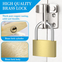 1 x RAW Customer Returns Elodyunhc Pack of 2 40 mm padlock, lock with key, small padlock, brass padlock, padlock with key for locker, suitcase, gym locker - RRP €10.96