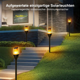 1 x RAW Customer Returns HAUSBELL Pack of 4 solar lamps for outdoor garden, torch solar lights garden with realistic flame effect, IP65 waterproof solar lights for outdoor, lawn, terrace, blakon - RRP €29.99