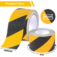 3 x RAW Customer Returns HAUSEIGN anti-slip adhesive tape, 2 rolls 5M x 10cm thick anti-slip strips black, waterproof safety tape non-slip for stairs, ladders and slippery floors inside and outside - RRP €69.54