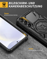 1 x RAW Customer Returns Lanhiem mobile phone case for Samsung Galaxy S24 case with 2 pieces of tempered glass and 360 ring stand, military shockproof protective case for Samsung Galaxy S24 case, black - RRP €19.99