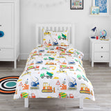 1 x RAW Customer Returns Bloomsbury Mill - Bed linen 135 x 200 excavator for children - Children s bed linen vehicles boys - reversible bed linen and pillowcase set - construction site single bed linen set - RRP €24.75