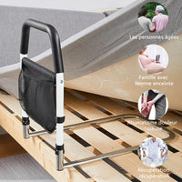 1 x RAW Customer Returns IBVIVIC Bed Rail with Storage Bag Carbon Steel Safety Handles for Elderly Disabled Anti-Fall Bed Rail U Shape  - RRP €70.54