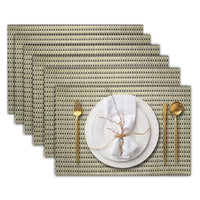 3 x Brand New Casaido placemats, washable set of 6, woven vinyl placemats, modern table mats, wear-resistant, heat-resistant place mats, for kitchen, dining table, hotel - RRP €29.94