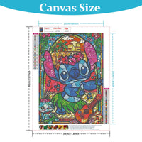 1 x Brand New DAERLE Diamond Painting Stitch, 5D Diamond Painting Pictures Cartoon Set Adults Children, DIY Full Diamond Painting by Numbers for Living Room Bedroom Office Wall Decoration 30 x 40 cm - RRP €9.04