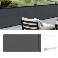 1 x RAW Customer Returns Cool Area balcony privacy screen HDPE UV protection slightly transparent, balcony cladding with cable ties, 75x600cm, graphite - RRP €17.99