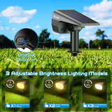 4 x RAW Customer Returns Quntis solar spotlights for outdoors 4 pieces, IP65 waterproof solar lamps for outdoors, solar lights garden, 2 in 1 solar spots, garden spotlights garden lighting wall light for balcony terrace walkway house - RRP €182.44