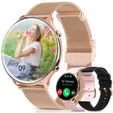 1 x RAW Customer Returns Fsdibst Smartwatch Women with Telephone Function, 1.39 inch Large Fitness Watch Women Round with 120 Sports Modes, Pedometer Heart Rate Monitor SpO2 Blood Pressure Measurement for Android IOS Gold  - RRP €59.99