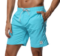 1 x Brand New SHEKINI Men s Swim Trunks Classic Swim Trunks Beach Surf Shorts with Drawstring Pockets Quick Drying Fitness Elastic Shorts S-XXXL, No Mesh Lining 38, Sky Blue  - RRP €20.66