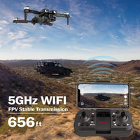 1 x RAW Customer Returns 12PRO Drones with Camera Brushless Motor Drone for Beginners and Adults with Motor Adjustable 135 Camera 4k HD 2 Cameras Drone 5G WIFI FPV RC Foldable Quadcopter Altitude Hold 2 Batteries - RRP €129.99