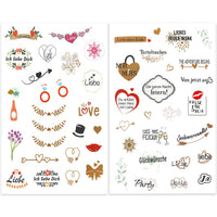 1 x Brand New Winter Shore Wedding Guest Book Stickers 250 Stickers on 10 Sheets - Scrapbooking Wedding Stickers German Inscription - Love Stickers for Guest Book, Photo Album, Diary Scrapbook - RRP €6.99