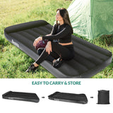 1 x RAW Customer Returns Inflatable air bed air mattress, air bed with electric air pump, inflatable guest bed single bed air mattress sleeping mattress with pillow for 1 person, suitable for indoors and outdoors black  - RRP €43.99