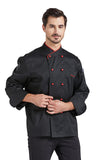 1 x RAW Customer Returns Nanxson Men s Chef s Jacket Unisex Women s Baker s Jacket with Ball Buttons, Breathable Short Sleeve Stand-Up Collar Chef s Clothing CFM0048 M, Black  - RRP €24.99