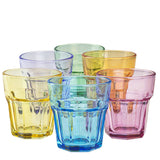 1 x RAW Customer Returns TREND FOR HOME Colorful drinking glasses for children 280 ml glasses colorful set of 6 colored water glasses rainbow glasses party glasses wine glasses colored children s glasses rainbow glasses Gigi Rainbow Blast - RRP €33.66