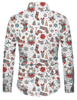 1 x RAW Customer Returns Loveternal Shirt Christmas Socks Christmas Shirt Men s 3D Print Shirts Christmas Deer Long Sleeve Slim Fit Funky Xmas Shirt XL - RRP €33.62