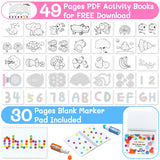 1 x RAW Customer Returns Ohuhu Washable Bingo Dabbers, 8 Colors Dot Markers for Toddlers 40 ml with a Blank 30 Pages Kids Activity Book for Preschool Non-Toxic Water-Based Dot Art Markers - RRP €16.99