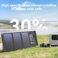 1 x RAW Customer Returns WASTDE 30W Portable ETFE Foldable Solar Panel with DC30V USB-A USB-C QC3.0 Connectors IP67 Waterproof Camping Hiking Outdoor Activities for Cellphones Batteries and - RRP €79.99