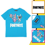 1 x RAW Customer Returns Fortnite Boys T-Shirt, Official T-Shirt, 7-15 Years, Light Blue - RRP €12.29