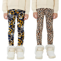 1 x Brand New SEAUR Leggings Girls Winter Lined Pants Thick Fleece Thermal Leggings Pack of 2 - 160 - RRP €28.99