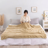 8 x Brand New MIULEE Blanket Grainy Sherpa Blanket Fluffy Blanket Double Wool Blanket Flannel Lamb Blanket Soft Bedspread Bed Throw for Sofa Couch Living Room 125 x 150 cm Khaki - RRP €198.72