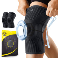 1 x RAW Customer Returns CAMBIVO Meniscus and Ligament Knee Pads x2, Patellar Knee Brace with Lateral Stabilizers and Patellar Gel Pad, Orthopedic Knee Brace for Men Women, Sports, Gym, Volleyball, Arthritis - RRP €25.99