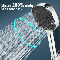 1 x RAW Customer Returns Cobbe shower head, water-saving, dancing water-saving shower head, rain shower, large shower head, pressure-increasing, water-saving shower head shower head without hose , chrome - RRP €22.18