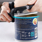 2 x RAW Customer Returns Can Opener, Smooth Edge Manual No Sharp Edges with Soft Handles, Food Grade Stainless Steel, Professional Ergonomic Can Opener for Kitchen and Restaurant - RRP €31.0