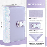 1 x RAW Customer Returns Budget Planner Budget Binder A6, Budget Planner Money Organizer with Soft Pocket, TAOPE Budget Binder Notebook Cash Stuffing, 6 Holes Budget Planner, Household Book with Money Compartments Butterfly Purple - RRP €10.59