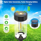 1 x RAW Customer Returns nipify solar lamps for outdoor garden, 4 pieces solar lights garden with warm white tungsten light, IP65 waterproof auto on off solar lights garden decoration for lawn, gardens, yard, gifts - RRP €31.99