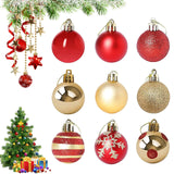 1 x RAW Customer Returns Matte Shiny Christmas Baubles, 50 Pieces, Glitter Ornament, Shatterproof Hanging, Christmas Tree Wedding Party Decoration Set Red and Gold  - RRP €25.99