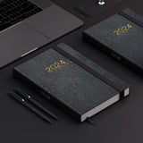 24 x RAW Customer Returns TDOLISSTE - Calendar 2024 appointment planner, A5 agenda book calendar 366-page daily plan and 24-page monthly plan, pen loop and inner pocket, hardcover cover faux leather - RRP €313.68