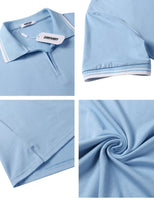 1 x RAW Customer Returns COOFANDY Polo Shirt Men Short Sleeve Golf Polo Shirts with Pocket Polo T-Shirt Basic Men s T-Shirt Polo Shirt Summer Solid Color T-Shirt Business Top Slim Fit A-Light Blue XL - RRP €23.99