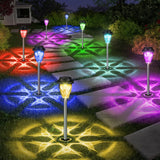 1 x RAW Customer Returns GEARLITE Solar Lights for Outdoor Garden, 6 Pieces Garden Decoration with Warm Light Color Changing, IP65 Waterproof Solar Lights for Outdoor Balcony Terrace Yard Outdoor - RRP €20.16