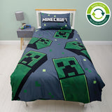 1 x RAW Customer Returns Minecraft Kids Single Duvet Cover Set Reversible Game Bedding - RRP €31.21