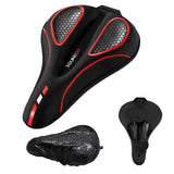 1 x RAW Customer Returns YOUNGDO Bicycle Saddle Cover, Ergonomic Gel Saddle Cover, Bicycle Seat Padding, Soft and Comfortable, with Rain Cover, for Men Women - RRP €20.88