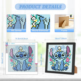 2 x Brand New RICUVED Stitch Diamond Painting Children Set with Frame, 5D DIY Cartoon Diamond Painting Pictures, 5d Diamond Painting with Frame Creative Gifts for Girls and Boys Home Wall Decor 18 x 18 cm - RRP €40.8