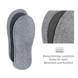 1 x RAW Customer Returns Lucky Sign set of 4 unisex guest slippers made of felt, small x-large, grey - RRP €29.99