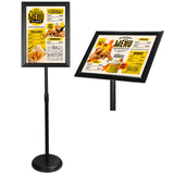 1 x RAW Customer Returns BELLE VOUS Black A3 Poster Board Display - Aluminum Pedestal Shop Displays - Vertical and Horizontal Floor Standing Display for Weddings, Activities and Restaurant Menu Holders - RRP €59.02