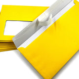 1 x RAW Customer Returns umschlag-discount - 50 envelopes with window, yellow, sulphur yellow, DIN long 220 x 110 mm, self-adhesive strip, window envelopes - RRP €13.1