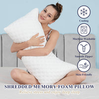 1 x RAW Customer Returns BedStory pillow, height-adjustable ergonomic pillow with memory foam flakes, premium pillowcase, neck pillow for all sleeping positions - RRP €27.42