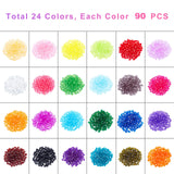 1 x RAW Customer Returns PandaHall 2880pcs 6mm Crystal Faceted Beads, 24 Colors Double Cone Beads Rainbow Bicone Beads Spacer Beads for DIY Craft Bracelet Necklace Earring Suncatcher - RRP €15.17