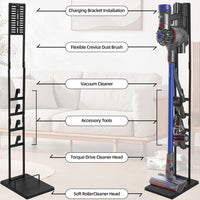 1 x RAW Customer Returns OUTBROS Vacuum Cleaner Stand, Compatible with Dyson Gen5 V15s V15 V12 Slim V11 V10 V8 V7 V6 Floor Stand, Accessory Holder Storage and Organizing, Black - RRP €39.99