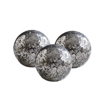 2 x Brand New Whole Housewares Gold Glass Mosaic Balls Christmas Indoor Decorative Centerpiece - Perfect for Living Room, Dining Room, Coffee Table - 10cm - RRP €38.4