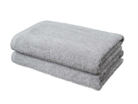 6 x Brand New SLEEPZEN Set of 2 Pearl Gray Bath Towels - GOTS Certified Organic Cotton 500gr m2 - Made in EU - 2 Bath Sheets 70x140cm - Absorbent, Soft and Ecological - RRP €167.88