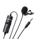 1 x RAW Customer Returns BOYA BY-M1 3.5 mm Black lavalier microphone for smartphone and canon or nikon camera - RRP €18.68