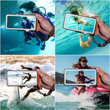 1 x RAW Customer Returns ShellBox Waterproof Phone Case Underwater Waterproof Cell Phone Water Protective Case Cell Phone Case Waterproof Swimming Bathing Compatible for iPhone 15 14 13 12 15 Pro Max Samsung S24 Ultra Black Orange  - RRP €59.99