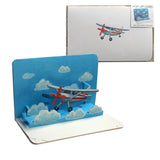 1 x RAW Customer Returns ONLY FLYING IS MORE BEAUTIFUL Pop-up card airplane 3D folding card of a small propeller plane - ideal as a travel voucher or as a voucher card for a flight holiday - RRP €9.99