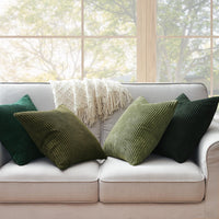 1 x RAW Customer Returns Topfinel cushion cover 50x50 dark green set of 4 corduroy cushion covers cushion cover decorative cushion cover sofa cushion decorative cushion decoration for sofa bedroom living room balcony children fluffy - RRP €29.99